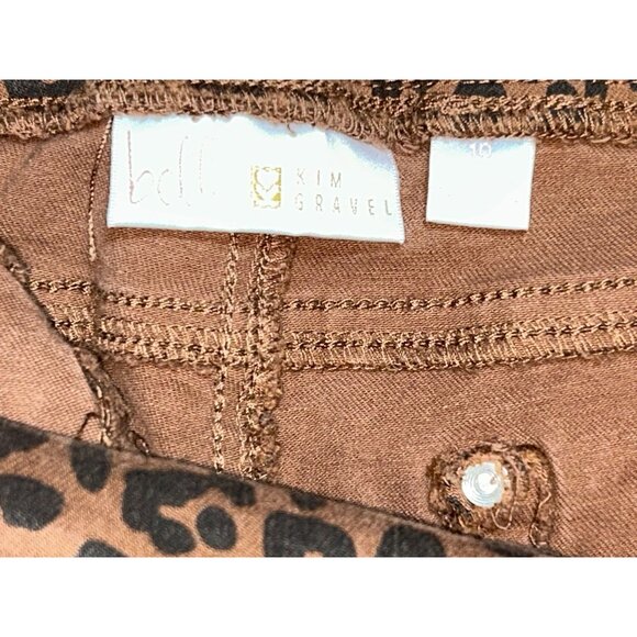 (5 for $25) belle Kim Gravel Pull On Jeggings in Animal Print Size 10 - Picture 8 of 8